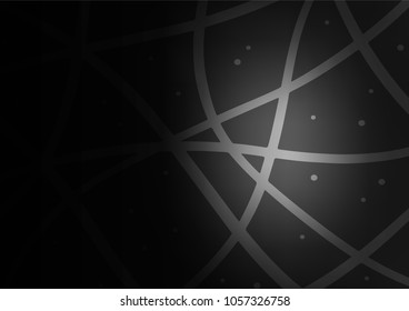 Dark Silver, Gray vector natural abstract background. Creative illustration in blurred style with doodles and Zen tangles. The elegant pattern can be used as a part of a brand book.