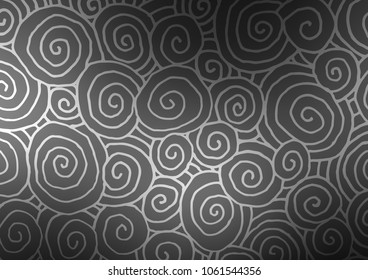 Dark Silver, Gray vector natural abstract template. Sketchy hand drawn doodles on blurred background. The doodle design can be used for your web site.