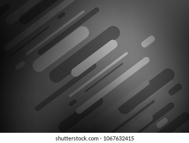 Dark Silver, Gray vector natural abstract background. Decorative shining illustration with doodles on abstract template. The pattern can be used for heads of websites and designs.