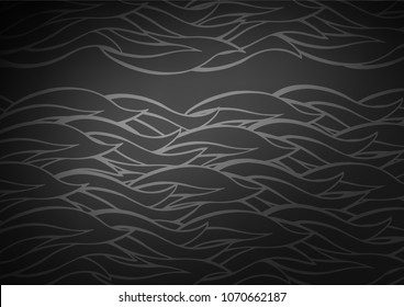 Dark Silver, Gray vector natural abstract background. Geometric doodle illustration in Origami style with gradient. The doodle design can be used for your web site.