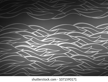 Dark Silver, Gray vector natural abstract template. Geometric doodle illustration in Origami style with gradient. The doodle design can be used for your web site.