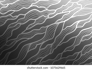 Dark Silver, Gray vector natural elegant texture. Doodles on blurred abstract background with gradient. The pattern can be used for heads of websites and designs.