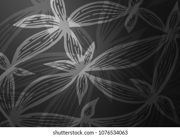 Dark Silver, Gray vector natural abstract texture. Doodles on blurred abstract background with gradient. The doodle design can be used for your web site.