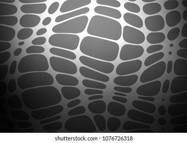 Dark Silver, Gray vector natural elegant texture. Shining colored illustration with doodles in Zen tangle style. The pattern can be used for coloring books and pages for kids.