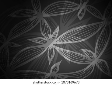 Dark Silver, Gray vector natural elegant template. Geometric doodle illustration in Origami style with gradient. Brand-new design for your business.
