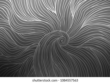 Dark Silver, Gray vector natural abstract pattern. Blurred decorative design in Indian style with Zen tangles. The doodle design can be used for your web site.