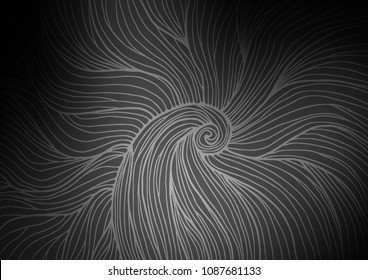 Dark Silver, Gray vector natural elegant texture. Shining colored illustration with doodles in Zen tangle style. A completely new design for your business.
