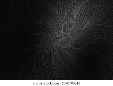 Dark Silver, Gray vector natural abstract pattern. Doodles on blurred abstract background with gradient. The doodle design can be used for your web site.
