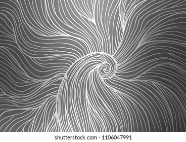 Dark Silver, Gray vector natural elegant texture. Geometric doodle illustration in Origami style with gradient. A completely new design for your business.