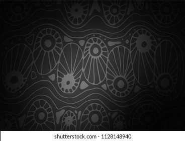 Dark Silver, Gray vector natural abstract texture. Colorful abstract illustration with lines in Asian style. The pattern can be used for coloring books and pages for kids.