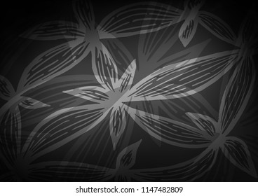 Dark Silver, Gray vector natural abstract background. Geometric doodle illustration in Origami style with gradient. Hand painted design for web, wrapping, wallpaper.
