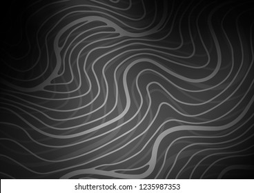Dark Silver, Gray vector natural elegant template. Glitter abstract illustration with doodles and Zen tangles. The pattern can be used for coloring books and pages for kids.