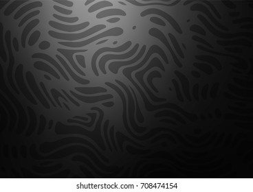 Dark Silver, Gray vector natural elegant texture. A vague abstract illustration with doodles in Indian style. The pattern can be used for wallpapers and coloring books.