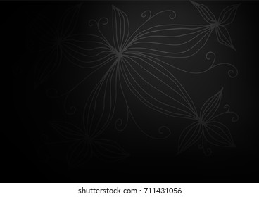 Dark Silver, Gray vector natural elegant template. Brand-new colored illustration in blurry style with doodles. The pattern can be used for wallpapers and coloring books.