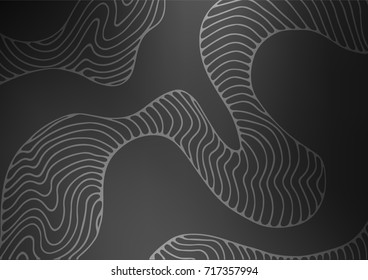 Dark Silver, Gray vector natural abstract pattern. Decorative shining illustration with doodles on abstract template. The pattern can be used for heads of websites and designs.