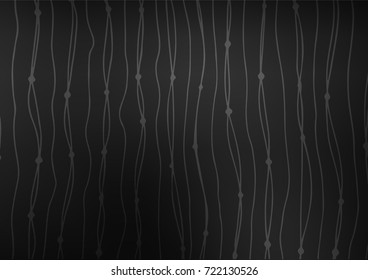 Dark Silver, Gray vector natural abstract pattern. Colorful abstract illustration with lines in Asian style. Hand painted design for web, leaflet, textile.