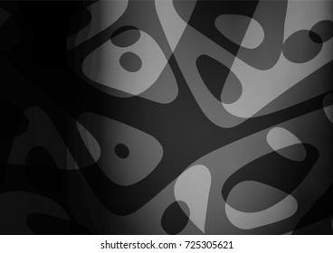 Dark Silver, Gray vector natural elegant texture. Modern geometrical abstract illustration with doodles. The pattern can be used for coloring books and pages for kids.