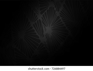 Dark Silver, Gray vector natural elegant background. Colorful abstract illustration with lines in Asian style. Hand painted design for web, wrapping, wallpaper.
