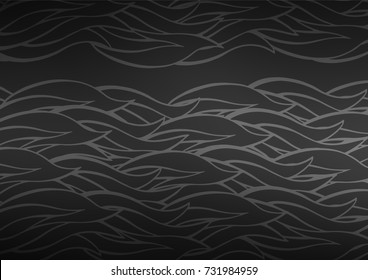 Dark Silver, Gray vector natural elegant background. Glitter abstract illustration with doodles and Zen tangles. The doodle design can be used for your web site.