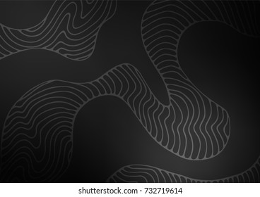 Dark Silver, Gray vector natural abstract pattern. A vague abstract illustration with doodles in Indian style. The template can be used as a background for cell phones.