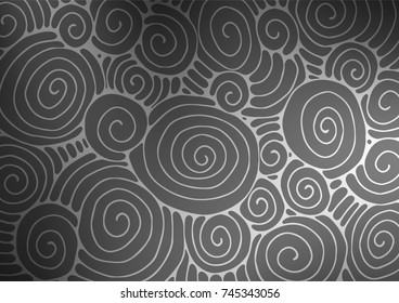 Dark Silver, Gray vector natural abstract background. Colorful abstract illustration with lines in Asian style. The elegant pattern can be used as a part of a brand book.