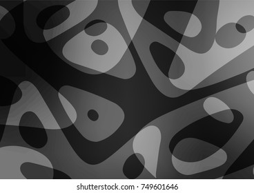 Dark Silver, Gray vector natural elegant texture. Geometric doodle illustration in Origami style with gradient. Brand-new design for your business.