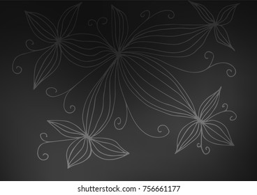 Dark Silver, Gray vector natural abstract texture. A vague abstract illustration with doodles in Indian style. A completely new template for your business design.