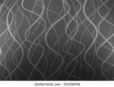 Dark Silver, Gray vector natural abstract template. Glitter abstract illustration with doodles and Zen tangles. The pattern can be used for wallpapers and coloring books.