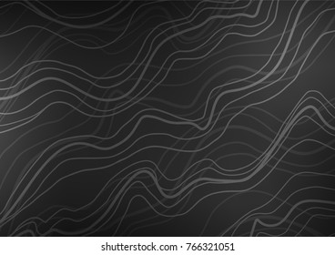 Dark Silver, Gray vector natural abstract template. Glitter abstract illustration with doodles and Zen tangles. The pattern can be used for heads of websites and designs.