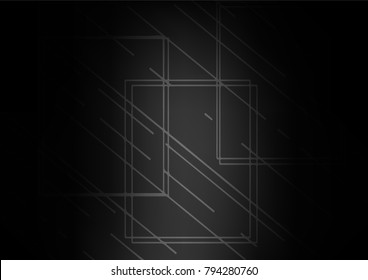 Dark Silver, Gray vector natural abstract texture. Blurred decorative design in Indian style with Zen tangles. A completely new design for your business.