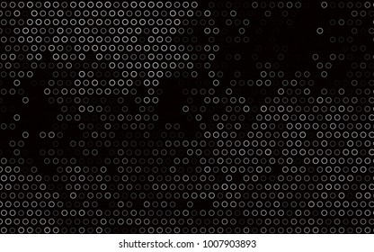 Dark Silver, Gray vector  pattern with spheres. Abstract illustration with colored bubbles in nature style. The pattern can be used for aqua ad, booklets.