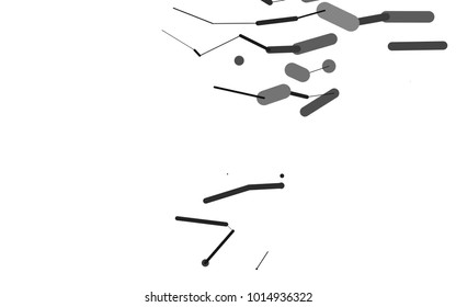 Dark Silver, Gray vector pattern with rounded lines. Blurred decorative design in simple style with lines. Best design for your ad, poster, banner.