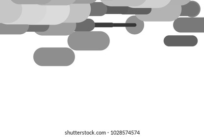 Dark Silver, Gray vector pattern with rounded lines. Modern geometrical abstract illustration with staves. The pattern can be used for websites.