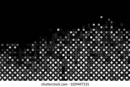Dark Silver, Gray vector  pattern with spheres. Glitter abstract illustration with blurred drops of rain. Completely new template for your brand book.