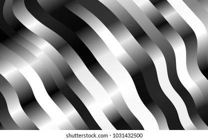 Dark Silver, Gray vector pattern with lava shapes. Blurred geometric sample with gradient bubbles.  A completely new marble design for your business.
