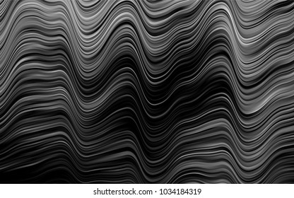 Dark Silver, Gray vector pattern with lava shapes. Shining crooked illustration in marble style. Textured wave pattern for backgrounds.