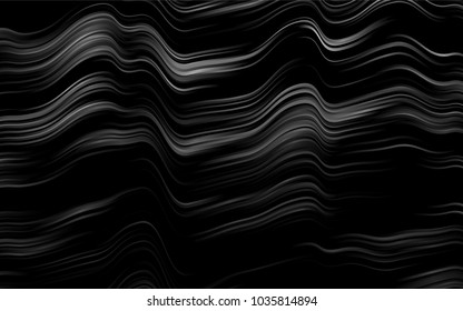 Dark Silver, Gray vector pattern with liquid shapes. Creative illustration in halftone marble style with gradient. The template for cell phone backgrounds.