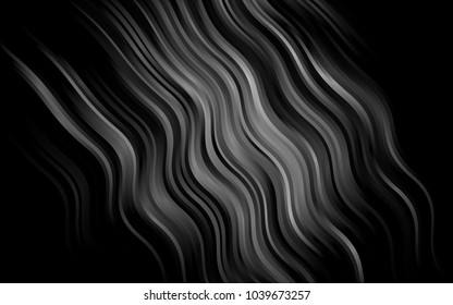 Dark Silver, Gray vector pattern with liquid shapes. Creative illustration in halftone marble style with gradient. The template for cell phone backgrounds.