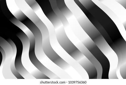 Dark Silver, Gray vector pattern with lines, ovals. Brand-new colored illustration in marble style with gradient. The template for cell phone backgrounds.
