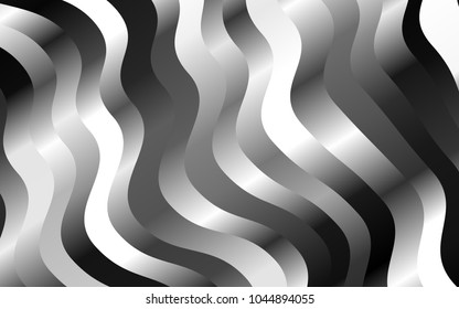 Dark Silver, Gray vector pattern with bent ribbons. Brand-new colored illustration in marble style with gradient. New composition for your brand book.