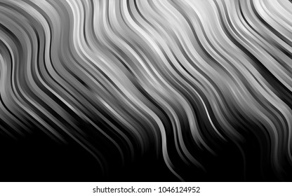 Dark Silver, Gray vector pattern with bubble shapes. Geometric illustration in marble style with gradient.  Textured wave pattern for backgrounds.