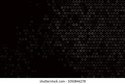 Dark Silver, Gray vector  pattern with spheres. Blurred bubbles on abstract background with colorful gradient. The pattern can be used for beautiful websites.
