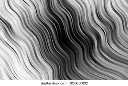 Dark Silver, Gray vector pattern with liquid shapes. Creative illustration in halftone marble style with gradient. The template for cell phone backgrounds.