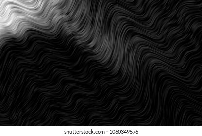 Dark Silver, Gray vector pattern with bent ribbons. Creative geometric illustration in marble style with gradient. Marble style for your business design.