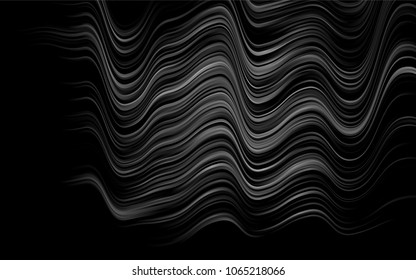 Dark Silver, Gray vector pattern with curved circles. A completely new color illustration in marble style. The template for cell phone backgrounds.