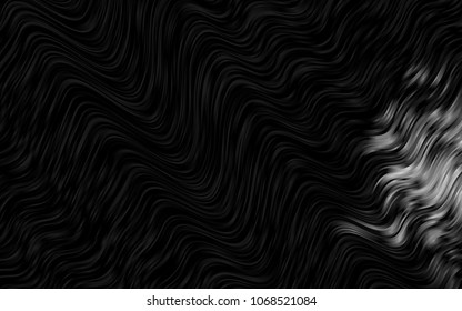 Dark Silver, Gray vector pattern with bent ribbons. Creative geometric illustration in marble style with gradient. A new texture for your  ad, booklets, leaflets.