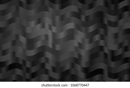 Dark Silver, Gray vector pattern with lamp shapes. Shining illustration, which consist of blurred lines, circles. A completely new marble design for your business.