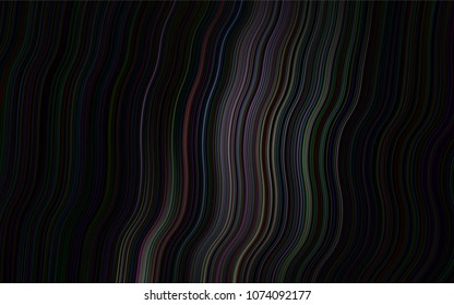 Dark Silver, Gray vector pattern with bent lines. Modern gradient abstract illustration with bandy lines. The elegant pattern for brand book.