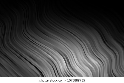 Dark Silver, Gray vector pattern with bubble shapes. Modern gradient abstract illustration with bandy lines. Pattern for your business design.
