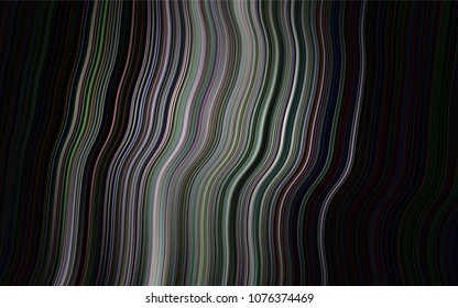 Dark Silver, Gray vector pattern with lines, ovals. Shining crooked illustration in marble style. The best blurred design for your business.